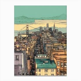 San Francisco Cityscape 1 Canvas Print