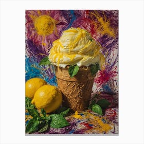 Lemon Ice Cream 4 Canvas Print