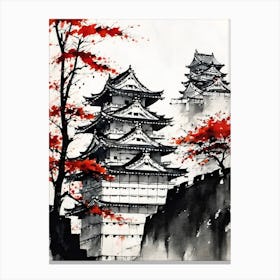 Japanese Castle Art Canvas Print