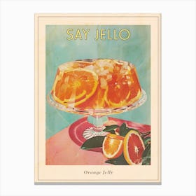 Orange Jelly Retro Collage 1 Poster Canvas Print