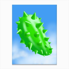 Digital Airbrush Nature - Cactus on Clouds 1 Canvas Print