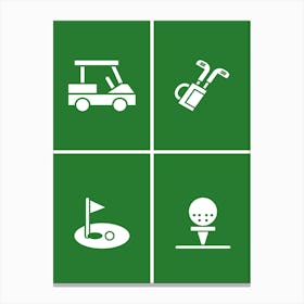 Golf Icons Prints Lienzo