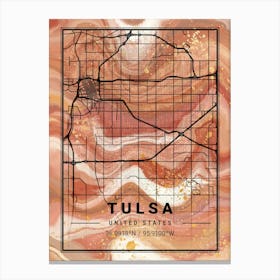 Tulsa Map Canvas Print
