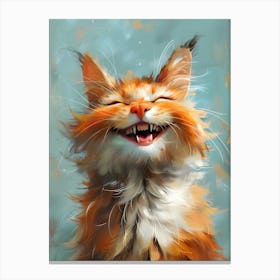 Funny Cat Painting 1 Canvas Print