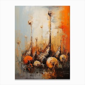Snail Abstract Expressionism 2 Canvas Print