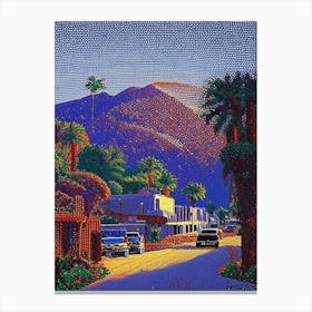 El Monte, City Us  Pointillism Canvas Print