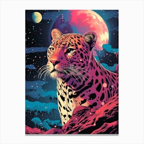 Leopard In Space Canvas Print