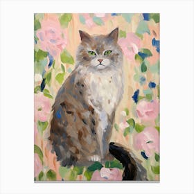 A Persian Cat Painting, Impressionist Painting 3 Canvas Print