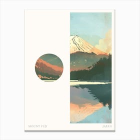 Mount Fuji Japan 6 Cut Out Travel Poster Canvas Print