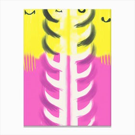 Yellow And Pink Abstract 0 Canvas Print