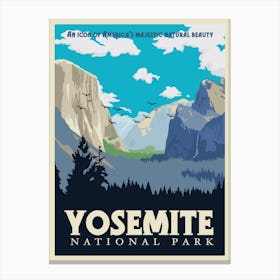 Yosemite National Park Travel Poster Canvas Print