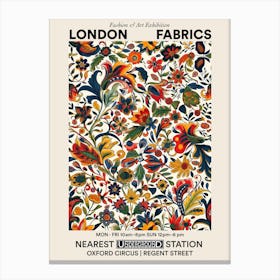 Poster Iris Impress London Fabrics Floral Pattern 1 Canvas Print