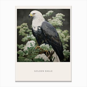 Ohara Koson Inspired Bird Painting Golden Eagle 1 Poster Canvas Print