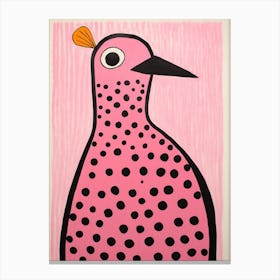 Pink Polka Dot Turkey 2 Canvas Print