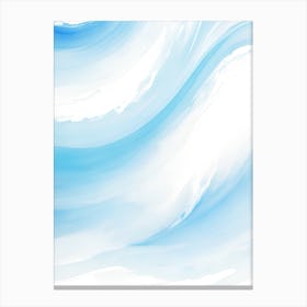 Blue Ocean Wave Watercolor Vertical Composition 86 Canvas Print
