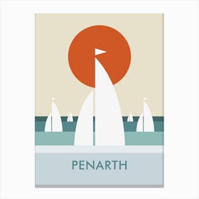 Penarth Sailboats Canvas Print