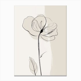 Flower Line Art Abstract 6 Canvas Print