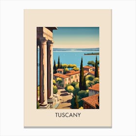 Tuscany Italy 4 Vintage Travel Poster Canvas Print