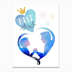 Best Dad-Happy Father’s Day Canvas Print