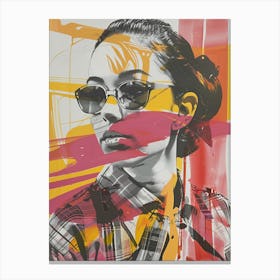 'A Woman In Sunglasses' Canvas Print