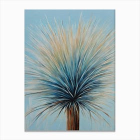 Blue Australian Native Grasstrees Painting Canvas Print