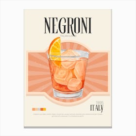 Retro Negroni Canvas Print