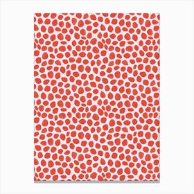 Tomato Red Dots Copy Canvas Print
