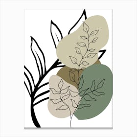 Botanical Illustration , digital wall art, digital download wall art, digital printable wall art, modern wall art, abstract wall art, wall art for print, minimalist wall art, digital wall art. Canvas Print