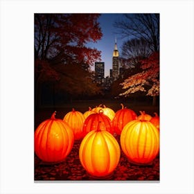 A Visual Representation Of An Autumn Themed Generative Light Decoration Celebrating Thanksgiving I 2 1 Canvas Print