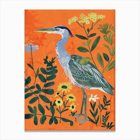 Spring Birds Great Blue Heron 2 Canvas Print