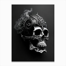 Skull Stream Punk 3  Canvas Print