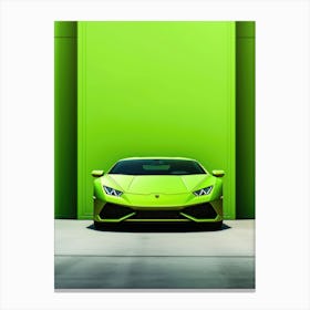 Lamborghini Huracan Green Sports Car Canvas Print