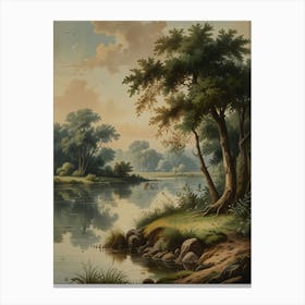 Riverside Landscape Canvas Print