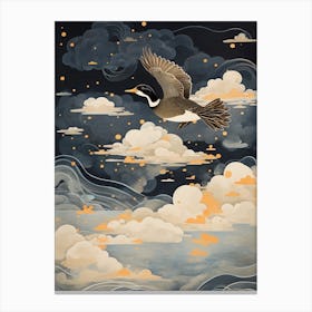 Duck 1 Gold Detail Painting Canvas Print