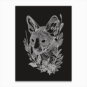 Sphynx Cat Minimalist Illustration 4 Canvas Print