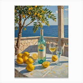 Lemons On The Table 2 Canvas Print