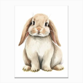 Beveren Rabbit Kids Illustration 4 Canvas Print