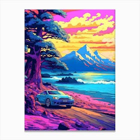 Subaru Wrx Ghibli Style Canvas Print