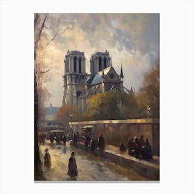 Notre Dame Paris France Camille Pissarro Style 4 Canvas Print