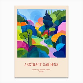 Colourful Gardens Gothenburg Botanical Garden Sweden 2 Red Poster Canvas Print