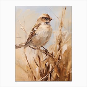 Bird Painting Sparrow 1 Canvas Print