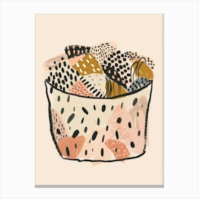 Bowl Of Polka Dots Canvas Print