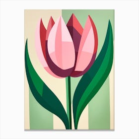 Cut Out Style Flower Art Tulip 1 Canvas Print