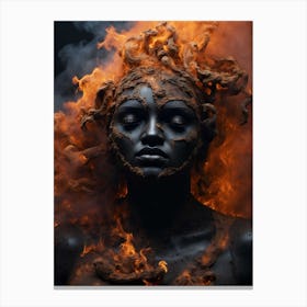 Woman On Fire Canvas Print