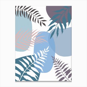 Abstract Fern Leaves 3 Canvas Print