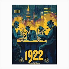 Aihrgdesign A Vintage Art Poster Celebrating The Jazz Age In 6 Canvas Print