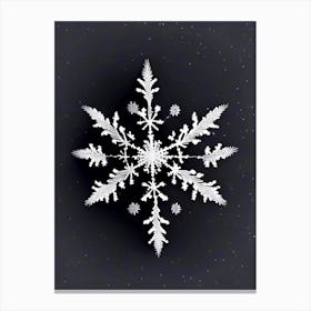 Stellar Dendrites, Snowflakes, Marker Art 2 Canvas Print
