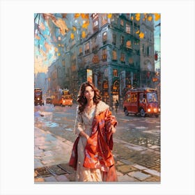 Lady On The Street Canvas Print