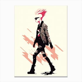 Expressive Punk Narratives Canvas Print