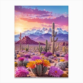 Cactus Desert  Print  Canvas Print